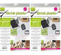 Vaessen Creative Plástico Mágico, Blanco, 4 Hojas, Tamaño 21 x 30 cm, Divertidos Proyectos de Arte y Manualidades para Todas Las Edades (Paquete de 2)