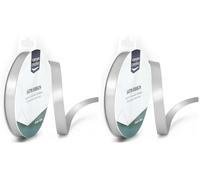 Vaessen Creative Ready to Start Cinta de Raso Doble, Zilver, Plata, 9MM x 10M, 10 (Paquete de 2)