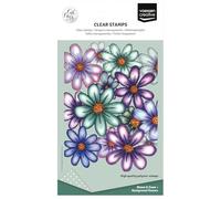 Vaessen Creative Sellos Transparentes 1 Uds - Flores de fondo - para Manualidades, Scrapbooking, Estampado y Tarjetas - Compatibles con Bloque de Acrílico