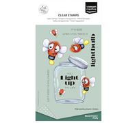 Vaessen Creative Sellos Transparentes 11 Uds - Luciérnaga - para Manualidades, Scrapbooking, Estampado y Tarjetas - Compatibles con Bloque de Acrílico