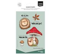 Vaessen Creative Sellos Transparentes 13 Uds - Setas & Erizos - para Manualidades, Scrapbooking, Estampado y Tarjetas - Compatibles con Bloque de Acrílico