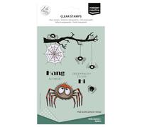 Vaessen Creative Sellos Transparentes 14 Uds - Arañas - para Manualidades, Scrapbooking, Estampado y Tarjetas - Compatibles con Bloque de Acrílico