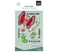 Vaessen Creative Sellos Transparentes 15 Uds - Mariposa - para Manualidades, Scrapbooking, Estampado y Tarjetas - Compatibles con Bloque de Acrílico