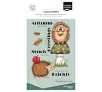Vaessen Creative Sellos Transparentes 15 Uds - Setas & Erizos - para Manualidades, Scrapbooking, Estampado y Tarjetas - Compatibles con Bloque de Acrílico