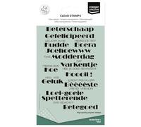 Vaessen Creative Sellos Transparentes 27 Uds - Textos de Granja - para Manualidades, Scrapbooking, Estampado y Tarjetas - Compatibles con Bloque de Acrílico