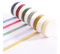 Vaessen Creative Set de Cinta Organza, Navidad, 6 Colores, 6mm x 2m, para Decoraciones para el Árbol de Navidad, Envoltorios de Regalo y más Proyectos de Manualidades Navideñas Festivas