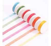 Vaessen Creative Set de Cinta Organza, Verano, Mix de 6 Colores, 6mm x 2m, Bordes Tejidos para Hacer Tarjetas, Scrapbooking, Envoltorios de Regalo y más Proyectos de Manualidades