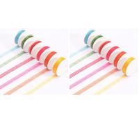 Vaessen Creative Set de Cinta Organza, Verano, Mix de 6 Colores, 6mm x 2m, Bordes Tejidos para Hacer Tarjetas, Scrapbooking, Envoltorios de Regalo y más Proyectos de Manualidades (Paquete de 2)