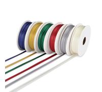 Vaessen Creative Set de Cinta Satinada, Navidad, Un mix de 6 colores, 3mm x 2m, Doble Vista Brillante, Decoraciones para el Árbol de Navidad, Tarjetas, Envoltorio de Regalos y más Manualidades