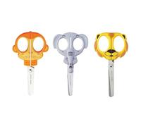 Vaessen Creative Set de Tijeras para Niños-Mono, Elefante, León-3 Unidades de 12,7 cm-con Punta Redondeada Segura-para Zurdos y Diestros-Material Escolar y Manualidades, Varios Colores