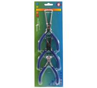 Vaessen Creative Juego de 3 Hacer Joyas y proyectos de Bricolaje Aguja, alicates de Punta Redonda, cortadores de Extremos, Acero aleado, Azul, 7 x 4.5 x 1 cm, 3