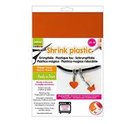 Vaessen Creative Shrink Lámina de Plástico Retráctil, Naranja, A4 (21 x 30 cm)