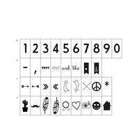 Vaessen Creative Símbolos Lightbox | Símbolos Funky | 74 pcs