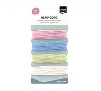 Vaessen Creative Spring Assortment Cord, Hemp, Multi-Colour, 4 x 10 m