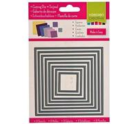 Vaessen Creative Troqueles de Corte de Forma Cuadrados, Acero, Negro, 11x11x0.1 cm