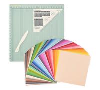 Vaessen Creative Tablero de Puntuación Score Easy y Cartulinas Colores Lisas 30,5 x 30,5 cm - Kit de Scrapbooking Material para Manualidades, Tarjetas, Invitaciones y Sobres