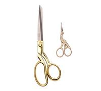 Vaessen Creative Tijeras de Costura 2 uds - Tela & Bordado - de 8,9 cm y 21,6 cm - Dorado & para Diestros - Manualidades con Textil