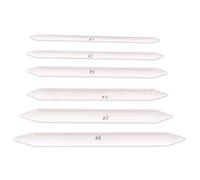 Vaessen Creative Tocones, lápices de mezcla, doble cabeza, 6 piezas, diferentes dibujos y detalles, añade profundidad y dimensión, papel, juego de arte, blanco, talla única