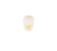 Vaessen Creative Troquel con diseño de caballo - 2,2 x 2,2 cm - para manualidades, papel de arcilla, papel de scrapbooking o decoupage, color blanco y dorado
