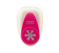 Vaessen Creative Troquel con diseño de copos de nieve, 4,3 x 5 cm, color blanco y dorado