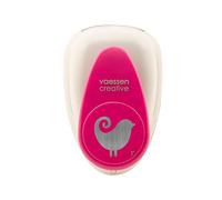 Vaessen Creative Troquel con diseño de pájaros, 4 x 4,5 cm, color blanco y dorado
