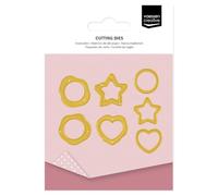 Vaessen Creative Troqueles de Corte Set-Sellos de Papel-7 Uds de Ø 2,5 cm-para Tarjetas, Scrapbooking, Manualidades, DIY, Varios