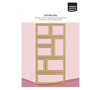 Vaessen Creative Troqueles de Corte Set-Sellos Postales-9 Uds de 1,7 x 2,9 cm a 7,2 x 15 cm-para Mini Máquina-para Tarjetas, Scrapbooking, Manualidades, DIY, Oro, 9