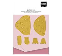 Vaessen Creative Troqueles de Corte Seta-6 Uds de 1,7 x 1,8 cm a 4 x 5 cm-para Tarjetas, Scrapbooking, Manualidades, Otoño, Halloween y DIY, Oro, 7,7 x 8,1 cm