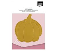 Vaessen Creative Troqueles de Corte y Embossing-Calabaza de 7 x 7,5 cm-para Tarjetas, Scrapbooking, Manualidades, Otoño, Halloween y DIY, Oro