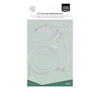 Vaessen Creative Troqueles de Corte y Embossing Set-Adornos de Navidad-15 Uds 5 mm a 8 cm-para Hacer Tarjetas, Scrapbooking, Manualidades, DIY, Plata, 11x15cm