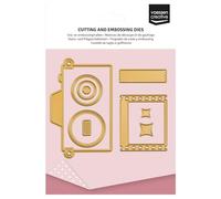 Vaessen Creative Troqueles de Corte y Embossing Set - Cámara Vintage - 9 Uds de 3 x 3 cm a 5 x 8 cm - para Mini Máquina - para Tarjetas, Scrapbooking, Manualidades, DIY