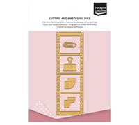 Vaessen Creative Troqueles de Corte y Embossing Set-Tira de Película Vintage-5 Uds de 2 x 2 cm a 4,5 x 14 cm-para Mini Máquina-para Tarjetas, Scrapbooking, Manualidades, DIY, Oro, 5