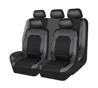 VAEVEN Funda de Asiento de Coche para Mitsubishi L200 Pickup, Juego Completo de Fundas para Asientos Delanteros y Traseros, Fundas de Asiento para Coche, Accesorios Interior,B Black+Grey