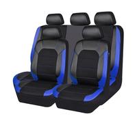 VAEVEN Fundas Asientos Coche para Renault Symbioz 2024 2025, Protector de Asiento Juegos Completo Funda Coche, Cuero Coche Cubreasientos Transpirable Juegos Protectores,C Black+Blue