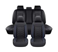 VAEVEN Fundas para Asiento de Coche para Ferrari 488 GTB 2015 2016 2017 2018 2019, Juego Completo Fundas Coche en Piel Sintética PU, Protección Asientos Delanteros y Traseros,C Black Blue