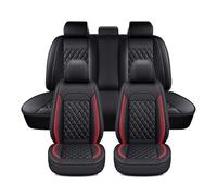 VAEVEN Fundas para Asiento de Coche para Rolls Royce Dawn 2015-2018 2019 2020 2021, Juego Completo Fundas Coche en Piel Sintética PU, Protección Asientos Delanteros y Traseros,D Black Red