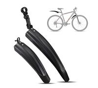 VAEVEN Guardabarros de Bicicleta para Koga miyata Prologue, Ajustable Guardabarros Bicicleta Delantero y Trasero 20-26 Pulgadas, Espesar Guardabarros Portátiles para Bicicletas,A Black