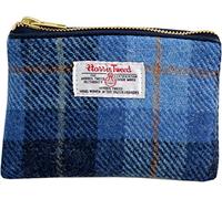 Vagabond Bags Harris Tweed Blue Check Cosmetic Bag Bolsa de aseo, 16 cm, Azul (Mid Blue)