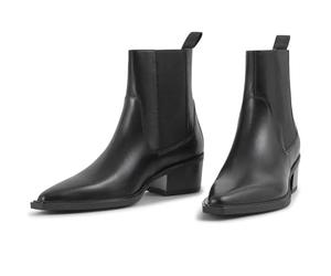 Vagabond Kelsey Leather Chelsea Bootie, Botas Cortas al Tobillo Mujer, Negro, 39.5 EU