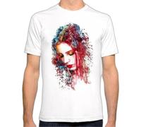 Vagarytees 2026 Summer Creative Tshirt Sad Woman Print tee Homme Hand-Painted Watercolor Color Human Art Tshirt.