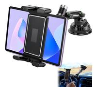 VAGCARS Soporte de tablet para coche, soporte para iPad para salpicadero y parabrisas, universal, giratorio 360°, con ventosa fuerte, para tabletas de 4,7 a 9,7 pulgadas
