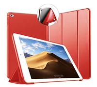 VAGHVEO Funda iPad Mini 4, Slim Fit Ligera Carcasa con Stand Función Smart Cover [Auto-Sueño/Estela] Protectora Cubierta de TPU Suave Case para Apple iPad Mini 4 (Modelo A1538 / A1550), Rojo