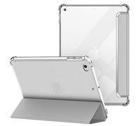 VAGHVEO Funda para 2018/2017 9.7 Pulgadas, iPad Air 1/2 Cover Ultra Delgada Flexible Función de Soporte Protectora Plegable Cubierta Transparente TPU, Resistente a Impactos Suave Carcasa, Gris