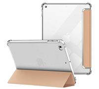 VAGHVEO Funda para 2018/2017 9.7 Pulgadas, iPad Air 1/2 Cover Ultra Delgada Flexible Función de Soporte Protectora Plegable Cubierta Transparente TPU, Resistente a Impactos Suave Carcasa, Oro