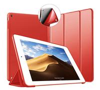 VAGHVEO Funda para iPad 2/3 / 4, Ultra Slim Protectora Silicona Smart Cover [Auto-Sueño/Estela] Cubierta Trasera de Silicona Suave TPU Case para Apple iPad 2, iPad 3, iPad 4 Tableta, Rojo
