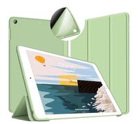VAGHVEO Funda para iPad 9ª Generación 10.2 Pulgada 2021/iPad 10,2 2020 8ª/iPad 7ª 10,2 2019 Ligera Silicona Case Cover [Auto-Sueño/Estela], Flexible Cubierta Trasera de TPU Suave Cáscara, Verde
