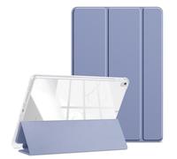 VAGHVEO Funda para iPad Air 3 2019/iPad Pro 10.5" 2017 Cover con Soporte para Lápices, Flexible TPU Translúcido Parte Trasera Cubierta, Gris Morado