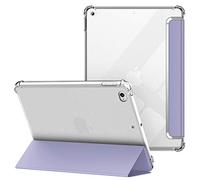 VAGHVEO Funda para iPad Mini 4 / Mini 5 7.9 Pulgadas, Ultra Delgada Flexible Función de Soporte Protectora Plegable Cubierta Transparente TPU, Resistente a Impactos Suave Carcasa Cover, Gris Púrpura