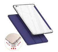 VAGHVEO Funda para iPad Mini 4 / Mini 5 7.9 Pulgadas, Ultra Delgada Flexible Función de Soporte Protectora Plegable Cubierta Transparente TPU, Resistente a Impactos Suave Carcasa Cover, Azul Marino