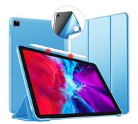 VAGHVEO Funda para iPad Pro 11 Pulgadas 2024 M4, iPad Pro 11 Pulgadas de 5ª Generación Funda Inteligente con Tapa Trasera Flexible de TPUSuave, Función Automática de Reposo/Activación, Azul Claro